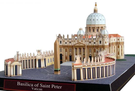 3D papirnata vatikanska bazilika